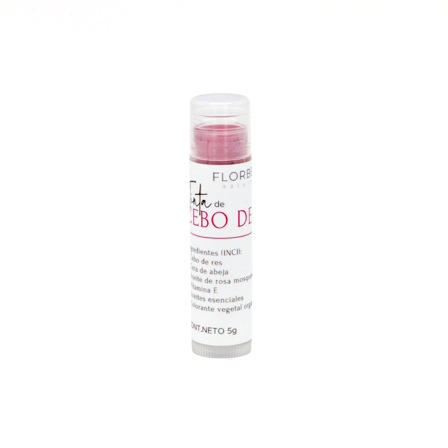 Tinta de sebo de res para Labios y mejillas Rojo